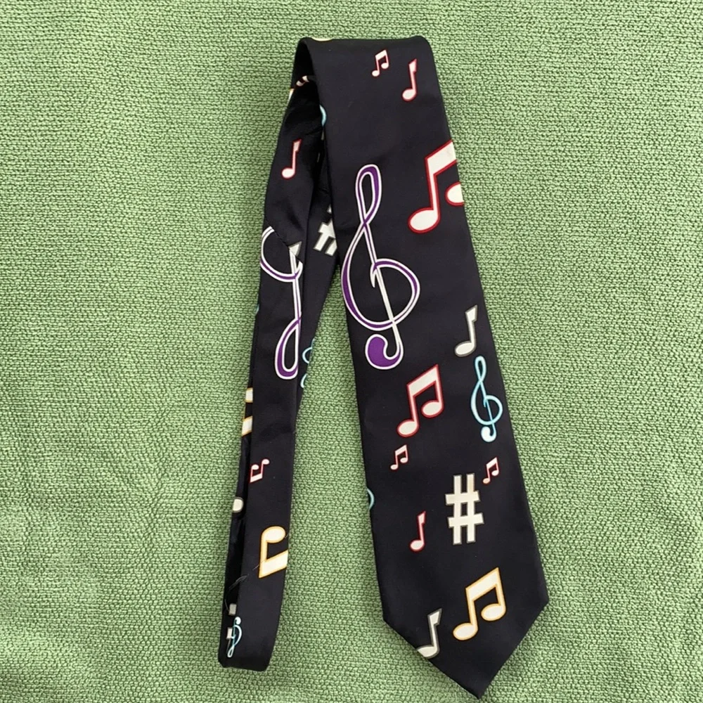 Mens Tie -Music Notes - Unisex NWOT